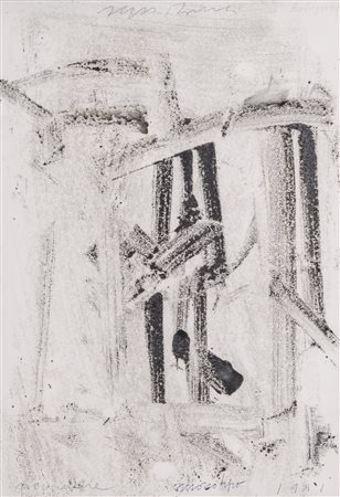 SERGIO ROMITI (Bologna 1928 - 2000). Monotipo su carta. Cm 51,5x36. Opera...