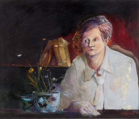 ANGELO TASSI (Bologna 1937). “Senza Titolo”. Olio su tela. Cm 60x70. Opera...