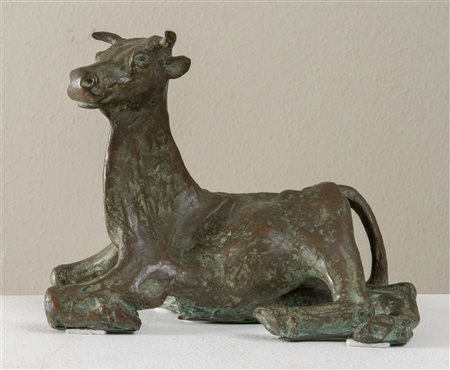 TONY BENETTON (Treviso 1910-1996). “Mucca”, 1983. Scultura in bronzo. Reca su...