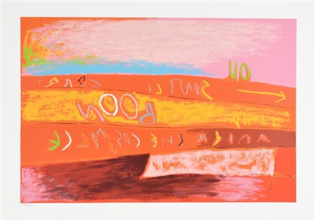 Renzo Nucara SENZA TITOLO serigrafia su carta, cm 50x70 esemplare 107 su 125...