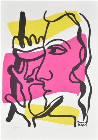 Fernand Leger MANIFESTO litografia su carta (d'apres), cm 48x34 esemplare...