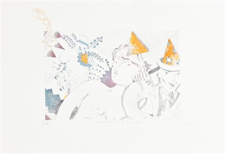 Luca Alinari FIGURE incisione su carta ritoccata a mano, battuta cm 19x29,...