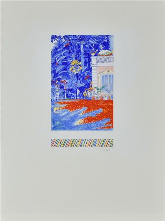 Giorgio Cortassa SANREMO pennarelli su carta, cm 77x58 sul fronte: firma