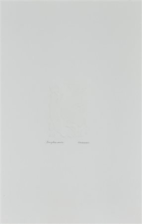 Ezio Gribaudo SENZA TITOLO incisione su carta, cm 49x33 (lastra cm 11,8x8,5)...