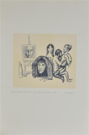 Giuseppe Guerreschi TESTA FEMMINILE, AUTORITRATTO DI FUSSLI E LAVINIA DE...