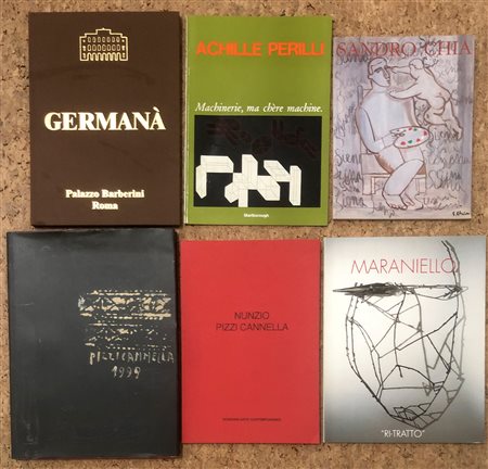 ARTE DEL DOPOGUERRA (PERILLI, CHIA, GERMANÀ, NUNZIO, PIZZI CANNELLA, MARANIELLO) - Lotto unico di 6 cataloghi