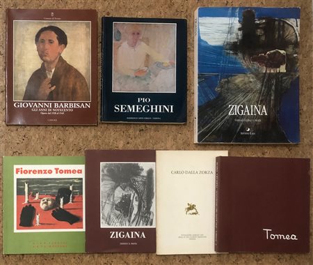 ARTISTI VENETI E FRIULANI (BARBISAN, SEMEGHINI, TOMEA, DALLA ZORZA, ZIGAINA) - Lotto unico di 7 cataloghi