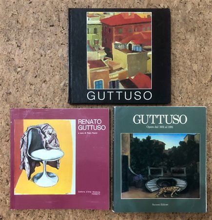 RENATO GUTTUSO - Lotto unico di 3 cataloghi