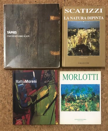 MONOGRAFIE DI ARTISTI INFORMALI (TAPIES, MORLOTTI, MORENI, SCATIZZI) - Lotto unico di 4 cataloghi