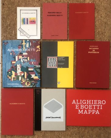 ALIGHIERO BOETTI - Importante lotto di 9 cataloghi editi tra il 1971 e il 2007