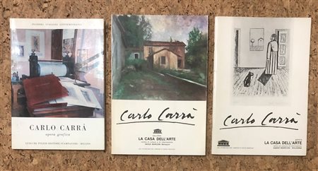 CARLO CARRÀ - Lotto unico di 3 cataloghi