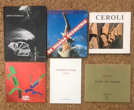 ARTISTI ROMANI DEL DOPOGUERRA (PERILLI, KOUNELLIS, CEROLI, UNCINI) - Lotto unico di 6 cataloghi