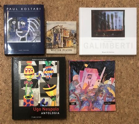 ARTISTI FIGURATIVI (NESPOLO, ALINARI, GALIMBERTI, KOSTABI, PIACESI) - Lotto unico di 5 cataloghi