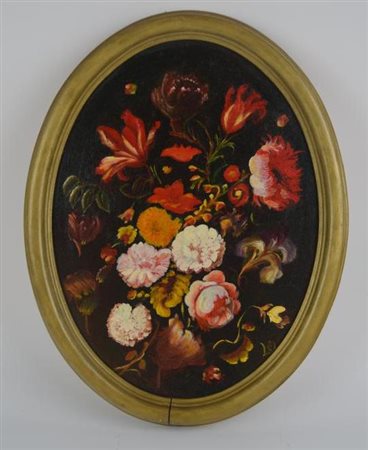 NATURA MORTA CON FIORI tecnica olio su tela cm 39x29