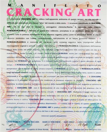 Cracking Art Group MANIFESTO CRACKING ART serigrafia su pvc neutro, cm 90x70...