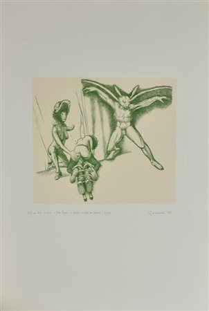 Giuseppe Guerreschi ELFO CON TESTA DI INSETTO E MRS FUSSLI IN INTIMITA' CON...