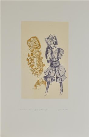 Giuseppe Guerreschi GIOVANE DONNA CON TESTA ALATA E RITRATTO DI MRS FUSSLI...