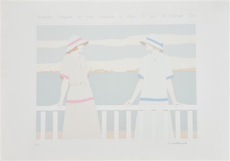 Aldo Andreolo VENEZIA serigrafia su carta, cm 50x70 esemplare prova d'autore...