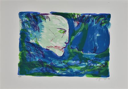 Ugo Maffi SENZA TITOLO litografia su carta, cm 50x70; es. 63/87 firma e data...