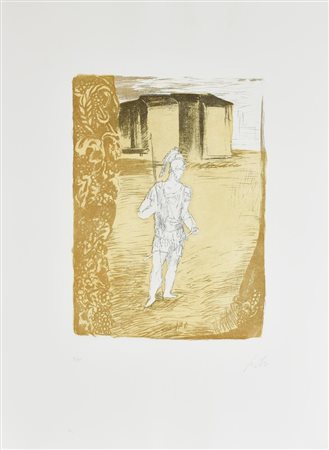 Sandro Chia EROE incisione su carta, battuta cm 57x41, su foglio cm...