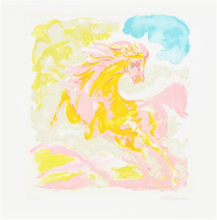 Aligi Sassu MANUSCRIPTUM volume contenente un'acquaforte firmata su carta,...