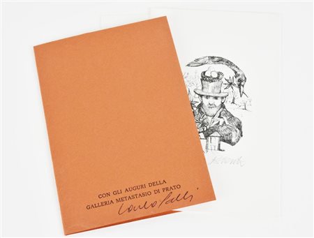 Antonio Possenti BIGLIETTO DI AUGURI CONTENENTE 2 OPERE DI GRAFICA coppia di...