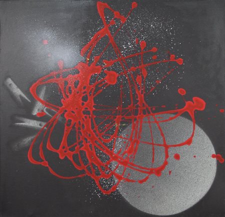 Dalila Crotti SENZA TITOLO acrilico su tela, cm 60x60 sul retro: firma e data...