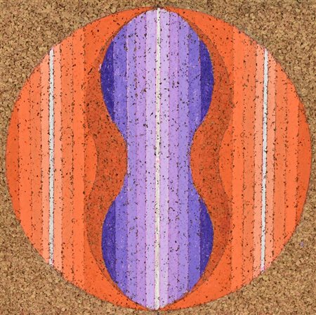 Francesco Fasano SENZA TITOLO acrilico su sughero, cm 25x25 sul retro: firma,...