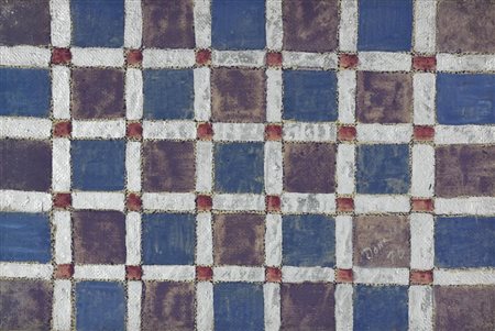 Dando SENZA TITOLO tecnica mista su tela grezza, cm 60x40 firma e data...