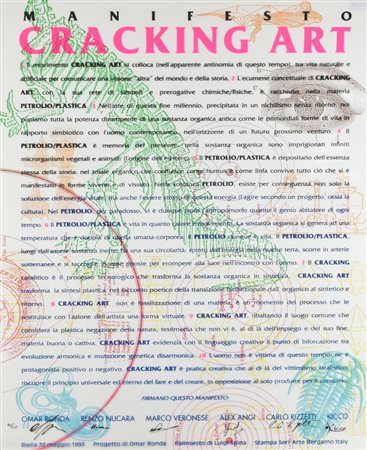 Cracking Art Group MANIFESTO CRACKING ART serigrafia su pvc neutro, cm 90x70...