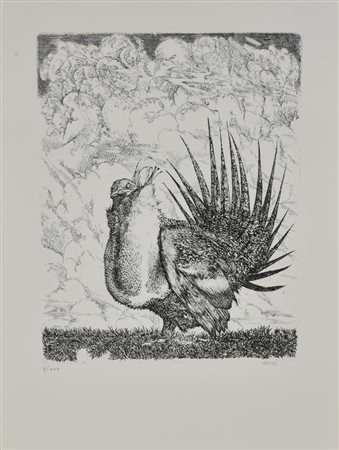 Abacuc SENZA TITOLO incisione su carta, cm 50x35 (lastra cm 31x25) esemplare...