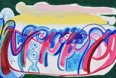 Claudio Knopfli SENZA TITOLO tecnica mista su carta, cm 25x35 firma