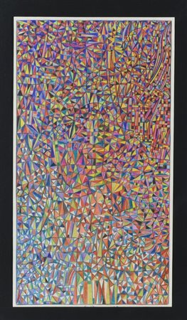 Enzo Branca SENZA TITOLO matite colorate su carta, cm 34x18,5 sul retro:...