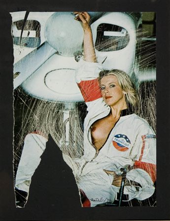 Mimmo Rotella - Una donna sportiva - 1974 Firma in basso al centro -...