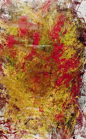 Yasuo Sumi - Senza titolo - 2008 acrilico su carta cm. 134x83 Firma in basso...