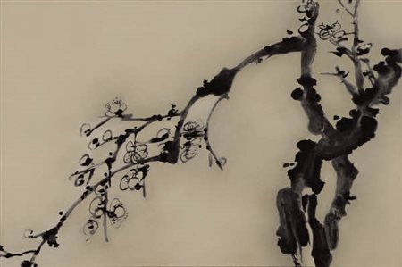 He Sen - Plum Blossom - 2006 olio su tela cm. 100x150. Autentica su foto...