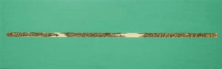 Huang Yan - One line Shan Shui (green) - 2007 olio su tela cm. 50x160....