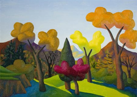 Salvo - Novembre - olio su tela cm. 50x70 Firma sul retro. Autentica...