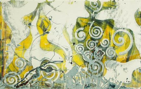 Philip Taaffe - Senza titolo - 1985/86 acrilico e inchiostro indiano su...