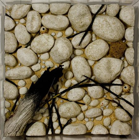 Piero Gilardi - Fuoco sulla spiaggia - 2006 poliuretano espanso cm. 100x100...