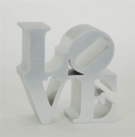 Robert Indiana - Love - alluminio traforato, multiplo open edition cm. 8x8x4