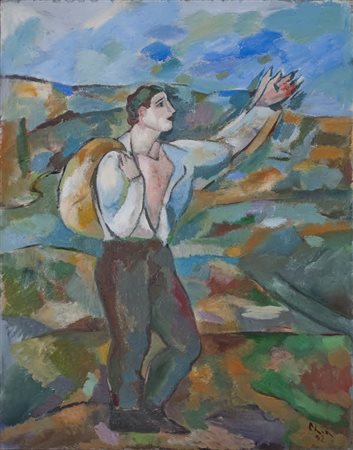 Sandro Chia - Senza titolo - 1992 olio su tela cm. 146x114 - Opera in fase di...