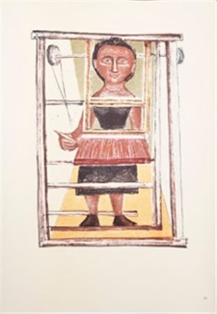 Campigli, La tessitrice, 1952