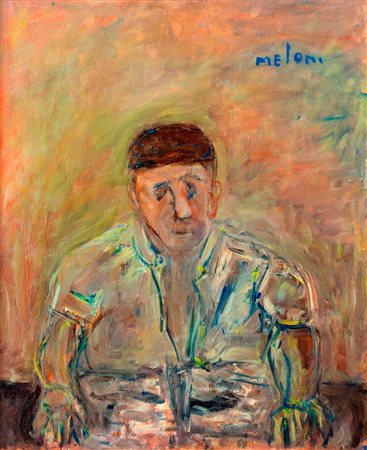 GINO MELONI (1905-1989) - Uomo che legge, 1987
