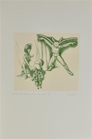 Giuseppe Guerreschi ELFO CON TESTA DI INSETTO E MRS FUSSLI IN INTIMITA' CON...