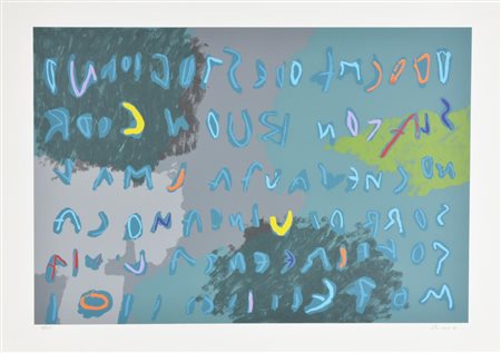 Renzo Nucara SENZA TITOLO serigrafia su carta, cm 50x70 esemplare 79 su 125...