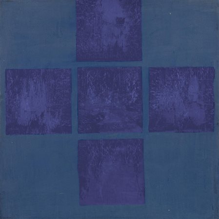 Marjolaine Dégramont COMPOSIZIONE acrilico su tela, cm 75x75 sul retro: firma...