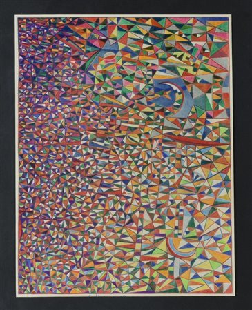 Enzo Branca SENZA TITOLO matite colorate su carta, cm 34x26 sul retro: firma...