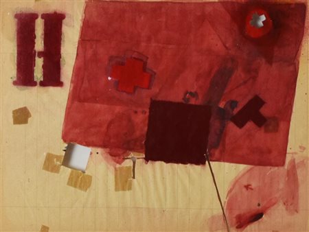 Ignoto SENZA TITOLO tecnica mista su carta, cm 20x26,5