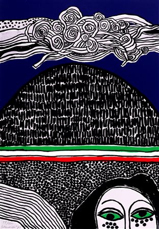 Corneille (Guillaume Cornelis Van Beverloo, Liegi 1922-Auvers-sur-Oise 2010)  - Senza titolo, 1973